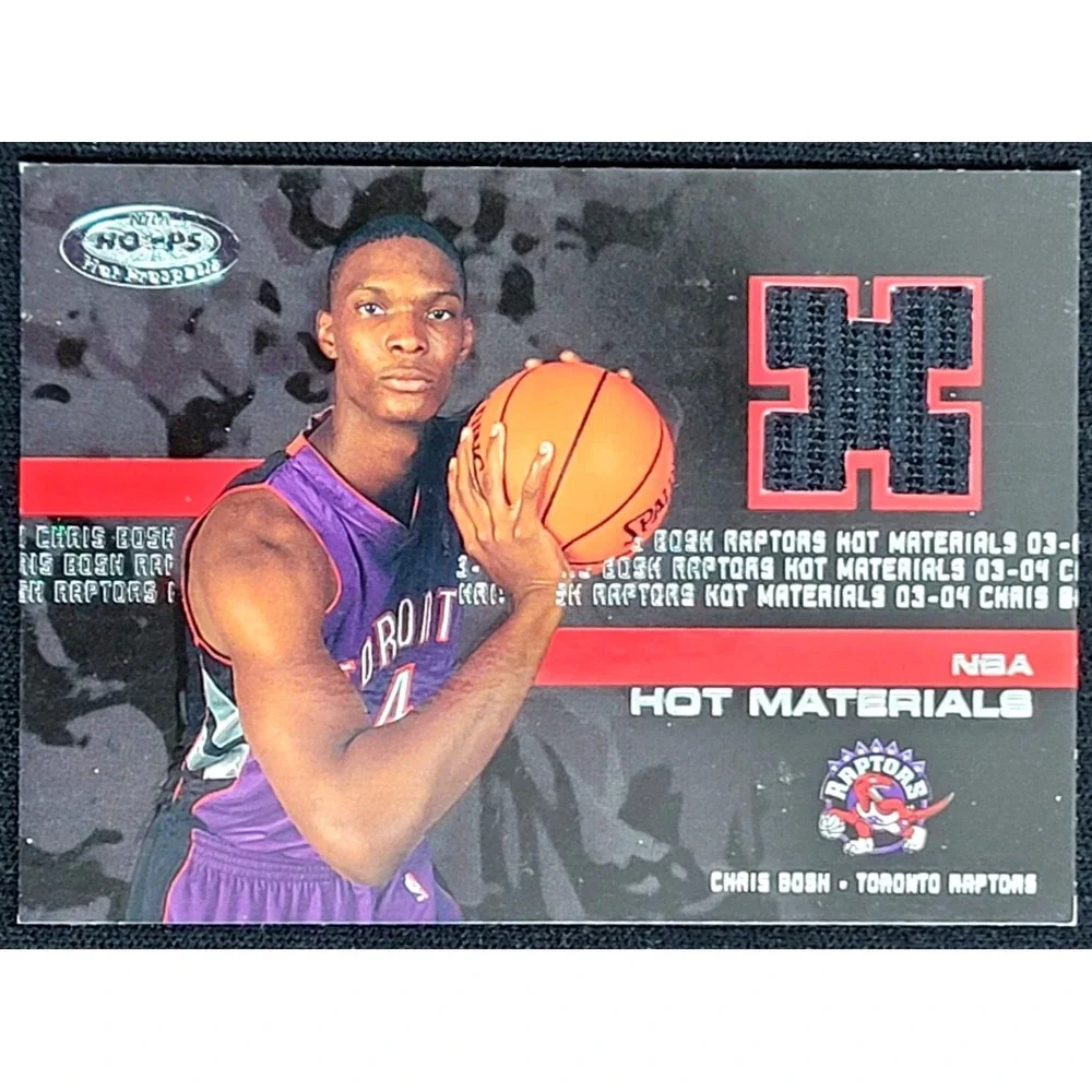 2003-04 NBA HOOPS HOT PROSPECTS CHRIS BOSH ROOKIE HOT MATERIALS JSY‎ #D 368/500